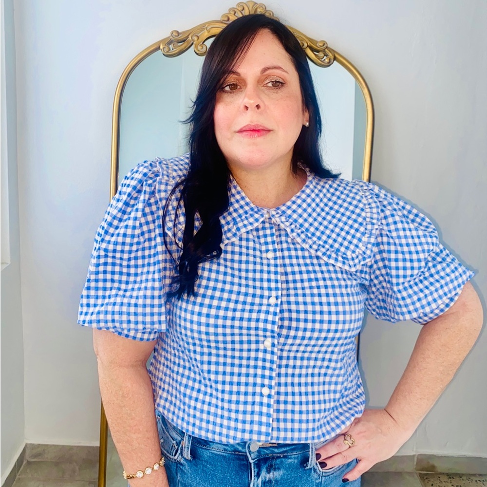 Blue checker shirt